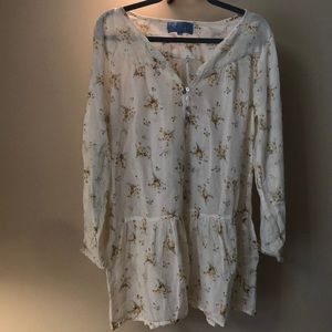 NWOT Pure White by Maya Manichi floral coverup